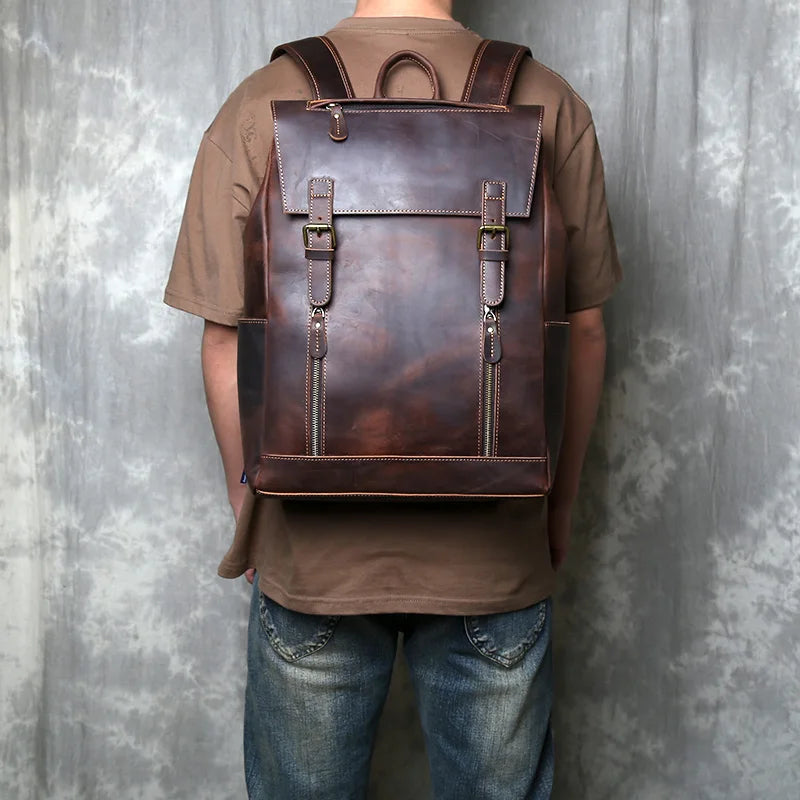 Sac à dos cuir homme "STRAIGHT BAG"