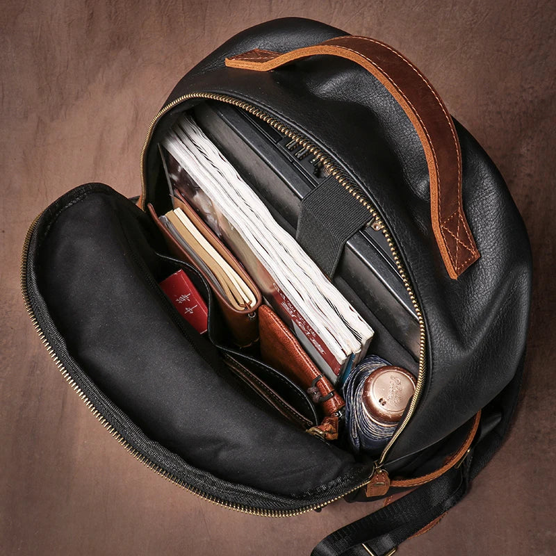 Sac à dos cuir homme "WEEKEND TRAVEL"