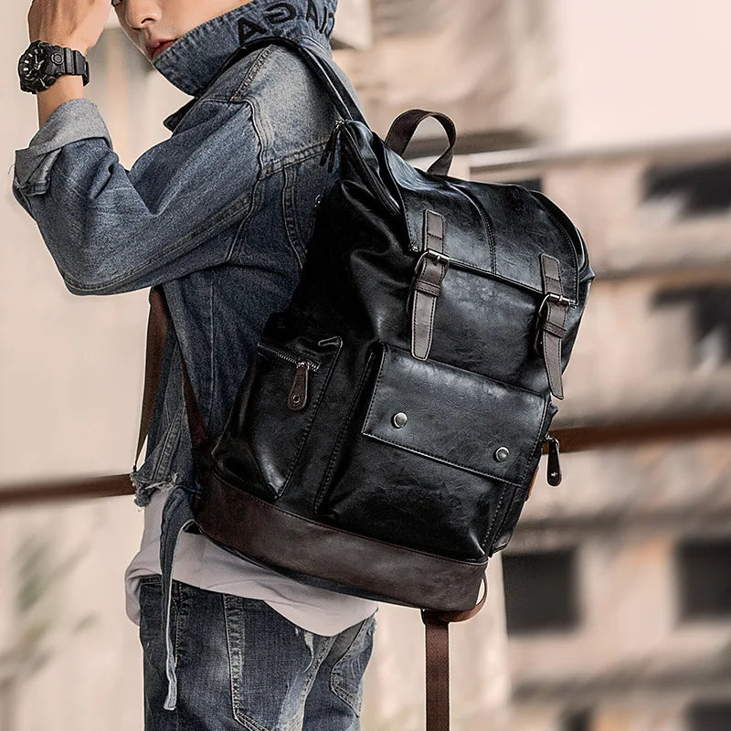 Sac à dos cuir Homme "ANTI THEFT"