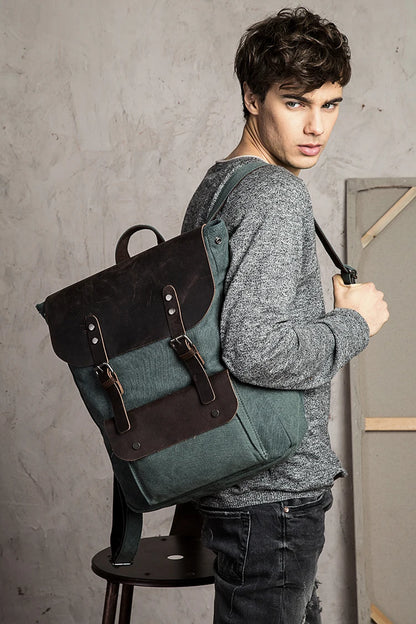 Sac à dos cuir homme "NEW TEACHER"