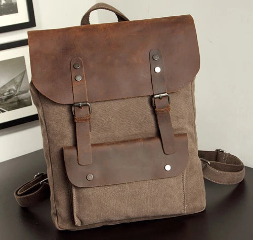 Sac à dos cuir homme "NEW TEACHER"
