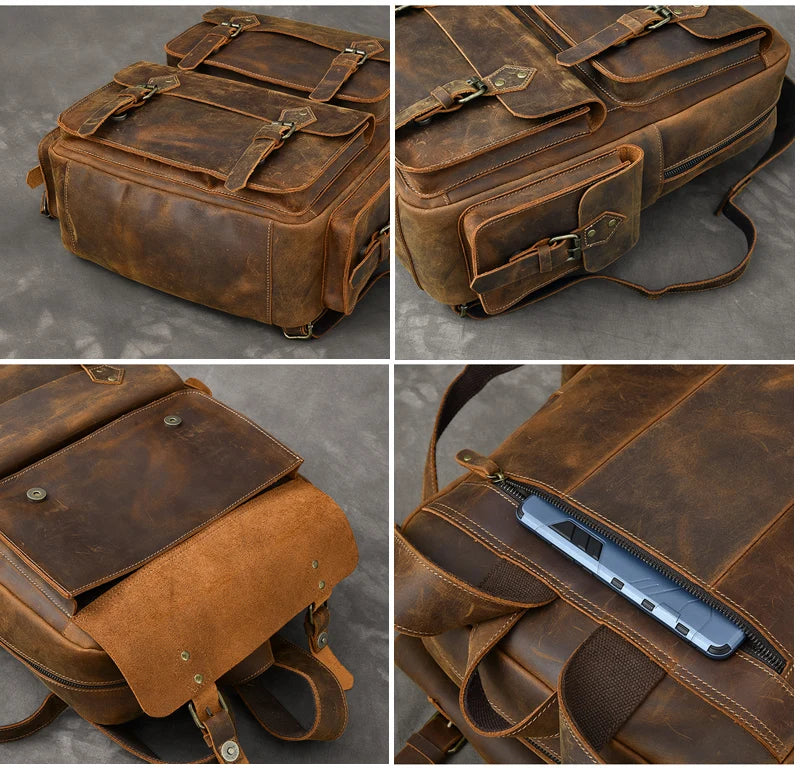 Sac à dos cuir homme "JOIN ARMY"