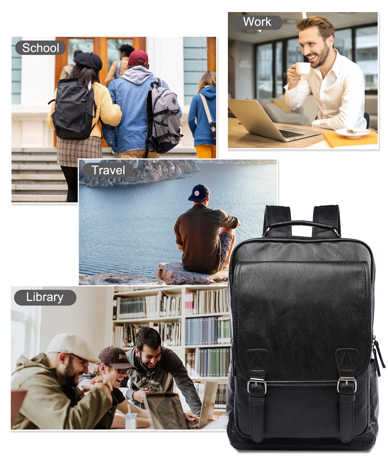 Sac à dos cuir Homme "BACKPACK BUSINESS"