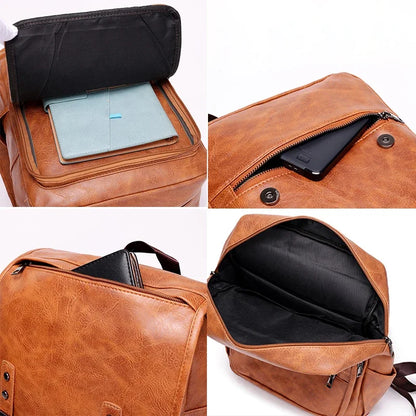 Sac à dos cuir homme "MEN ZIPPER"
