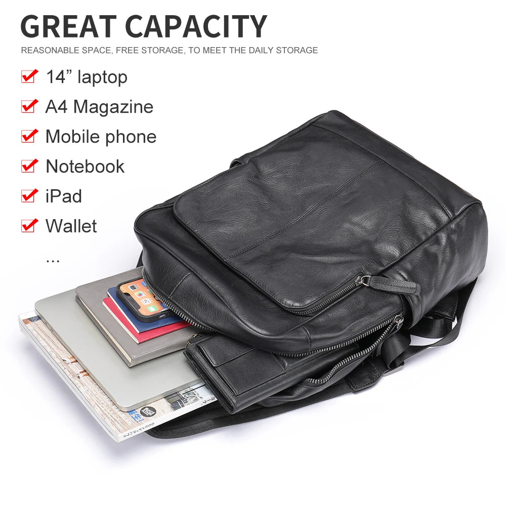 Sac à dos cuir Homme "GENUINE"