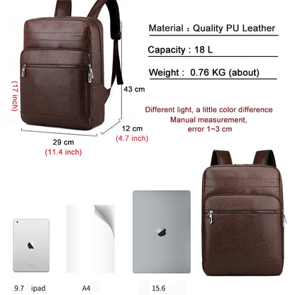 Sac à dos en cuir homme "AMERICAN FASHION"
