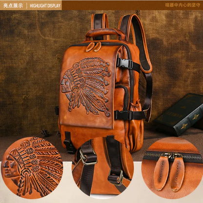 Sac à dos cuir Homme "CHEROKEE FEELING"