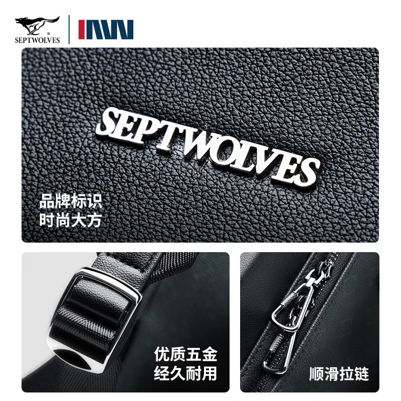Sac à dos cuir homme "SEPT WOLVES"