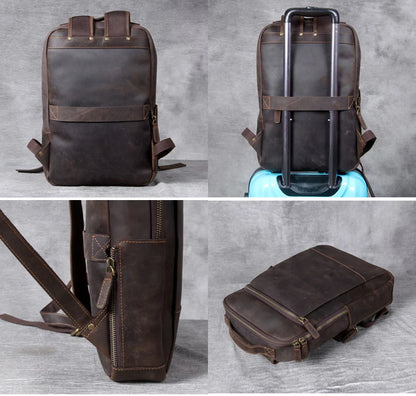 Sac à dos en cuir homme "CRASY HORSE"