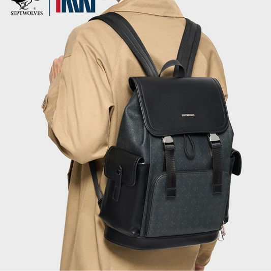 Sac à dos cuir homme "SEPT WOLVES"