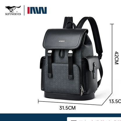 Sac à dos cuir homme "SEPT WOLVES"