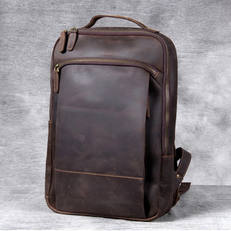 Sac à dos en cuir homme "CRASY HORSE"
