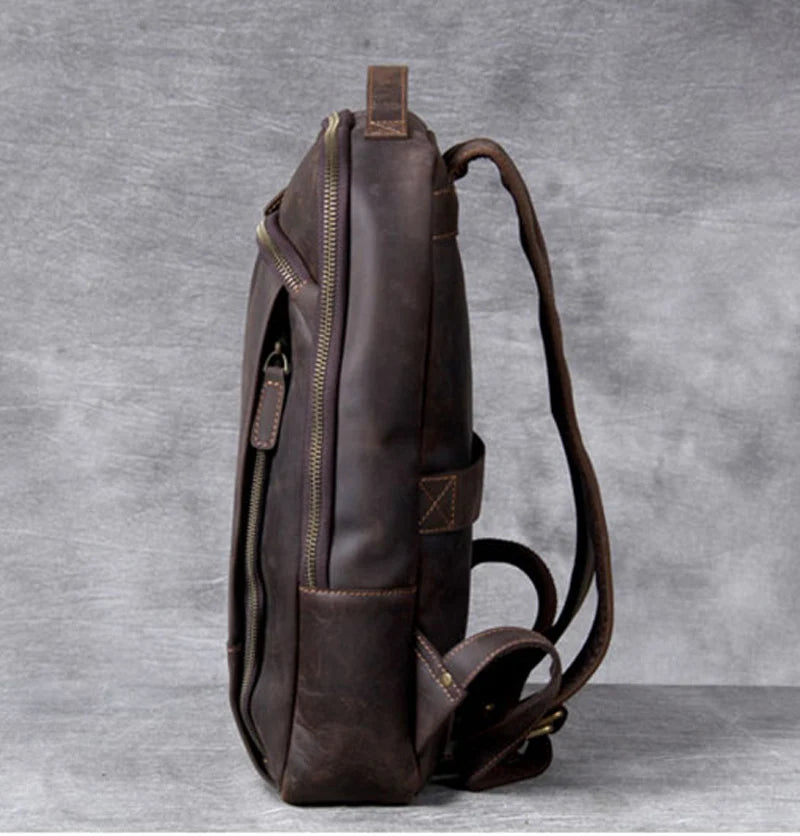 Sac à dos en cuir homme "CRASY HORSE"