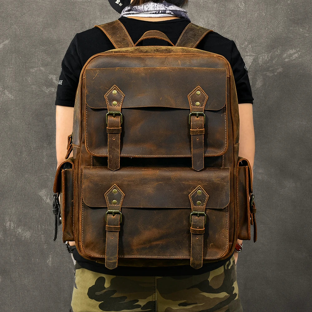 Sac à dos cuir homme "JOIN ARMY"