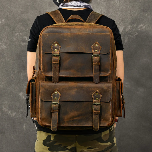 Sac à dos cuir homme "JOIN ARMY"