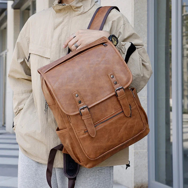 Sac à dos cuir homme "MEN ZIPPER"
