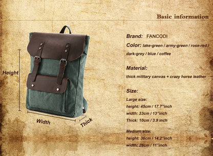 Sac à dos cuir homme "NEW TEACHER"