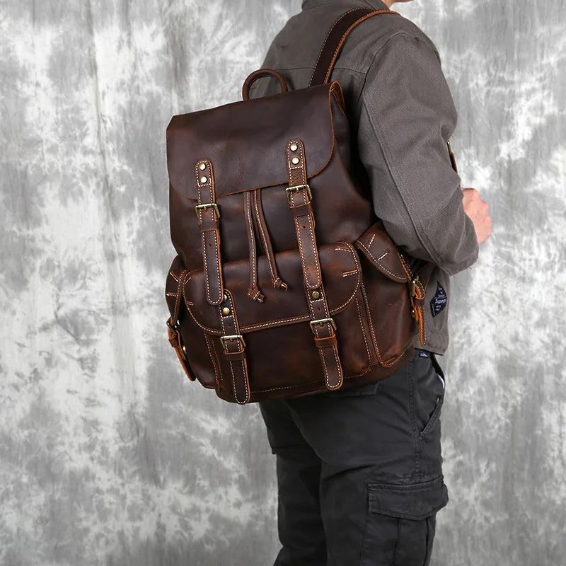 Sac à dos CUIR homme "PARATROOPER"